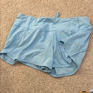 Blue Lululemon Running Shorts